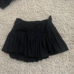 Black Pleated Mini Skirt